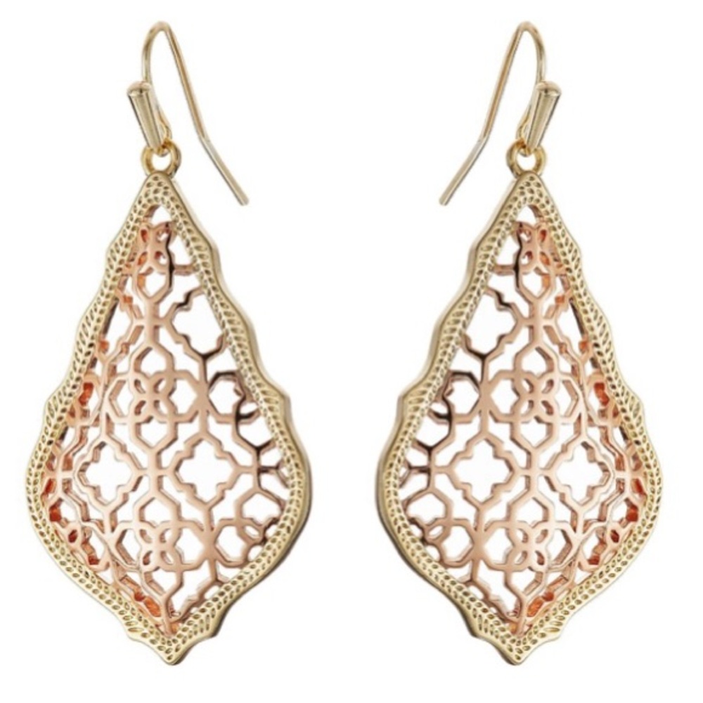 Kendra Scott Addie Earrings NWT Gold & Rose Gold